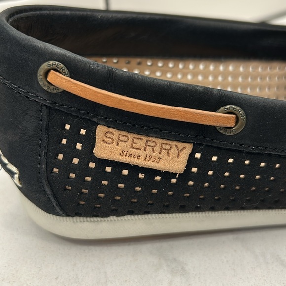 Sperry Top Sider Black Moccasin Boat Shoes - Picture 2 of 16